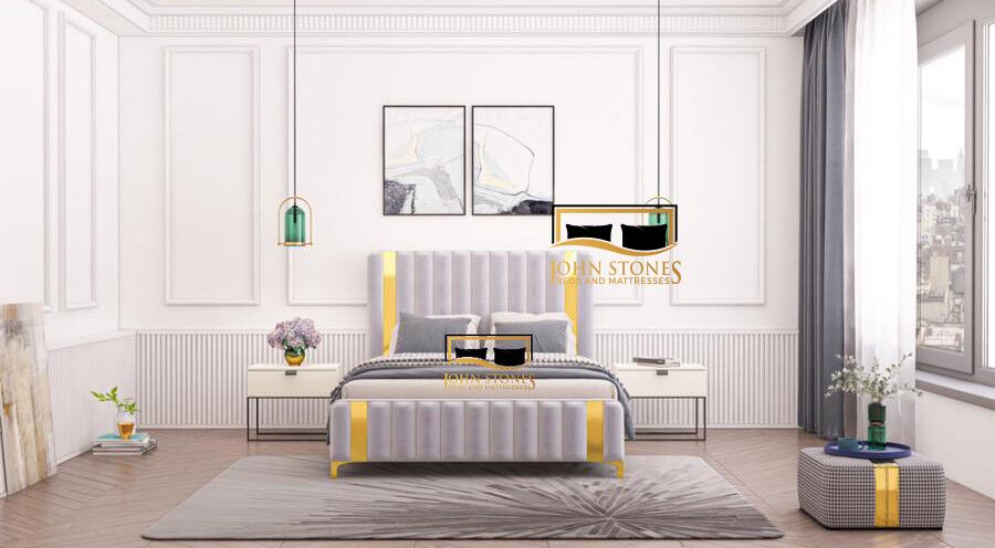 Milan Bed - White - Luxury Bedroom Furniture