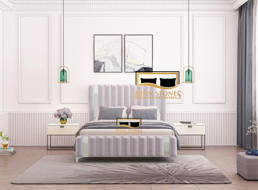 Milan Bed - White - Luxury Bedroom Furniture