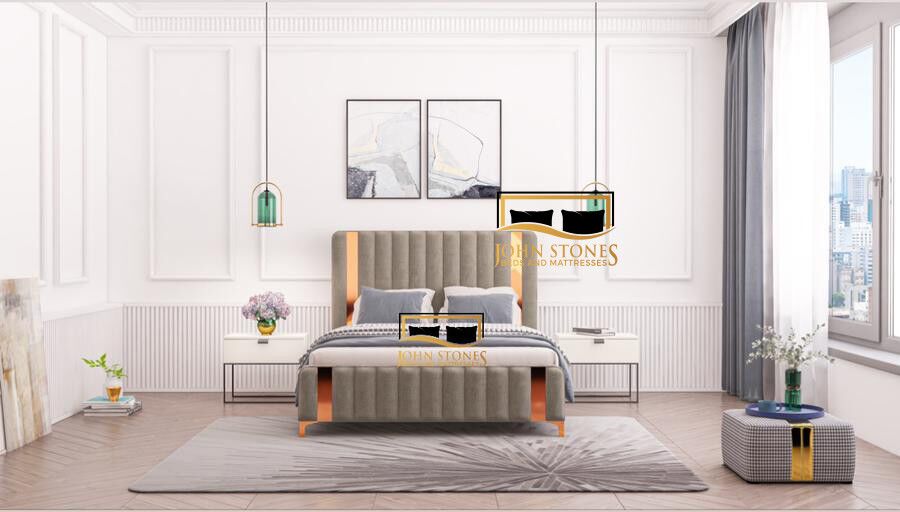 Milan Bed - White - Luxury Bedroom Furniture