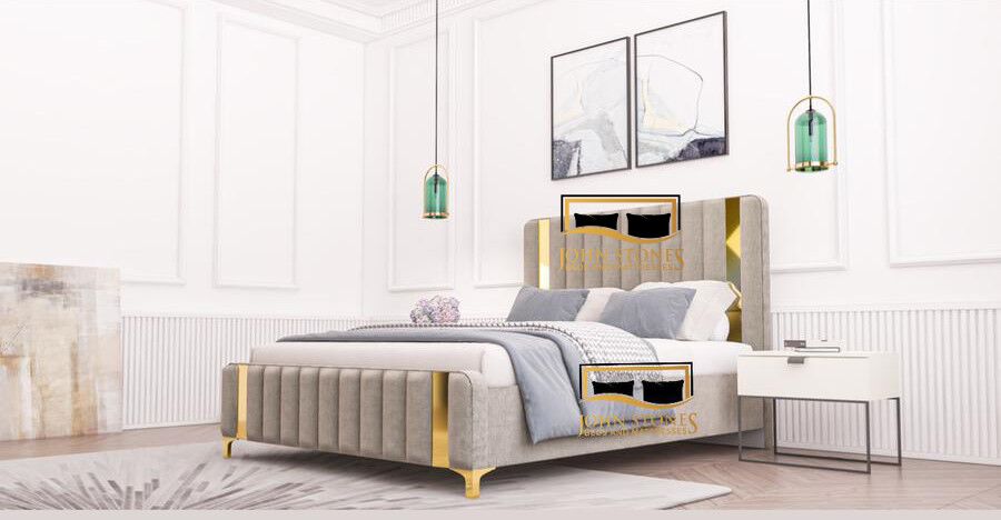 Milan Bed - White - Luxury Bedroom Furniture