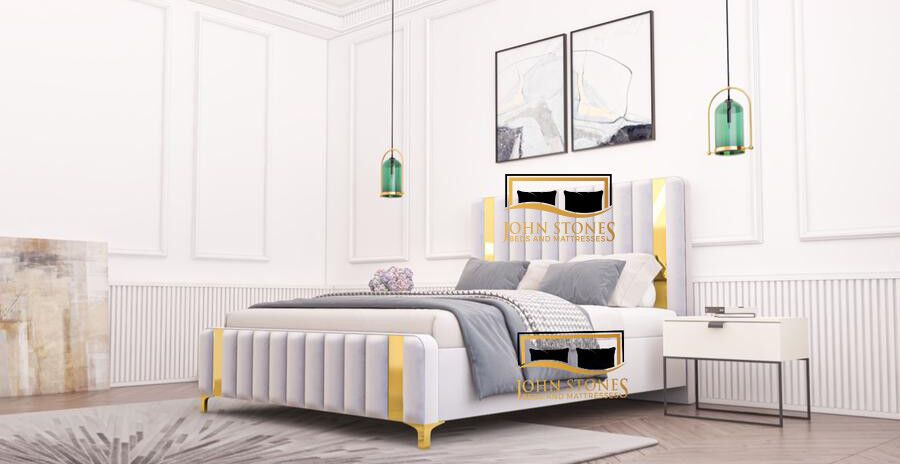 Milan Bed - White - Luxury Bedroom Furniture