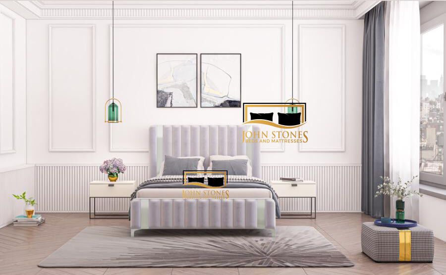 Milan Bed - White - Luxury Bedroom Furniture