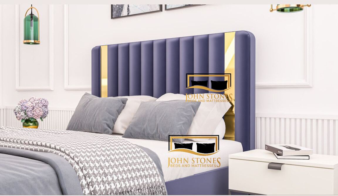 Milan Bed - Blue - Luxury Bedroom Furniture